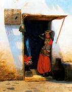 Jean Leon Gerome Woman of Cairo at her Door oil painting picture wholesale